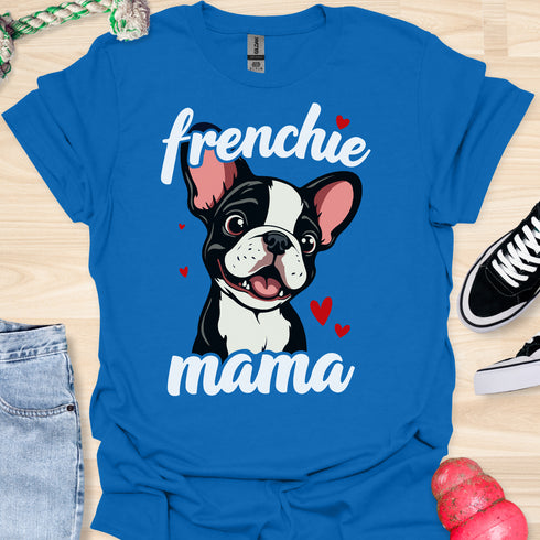 Frenchie Mama - V6 - Smiling Graphic T-Shirt